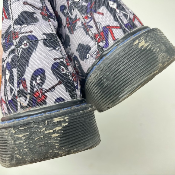 Dr. Martens 3 girl Castel Adventure Time Marceline Boots gray zipper 0695 - Picture 8 of 12